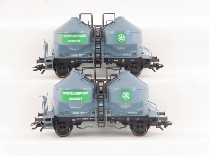 Märklin H0 - 46612 - Modellbahn-Güterwagenset (1) - Silowagen-Set „Heidelberger Zement“ - DB