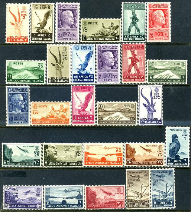 Italienische Kolonien  - 9 Serien, 88 Briefmarken