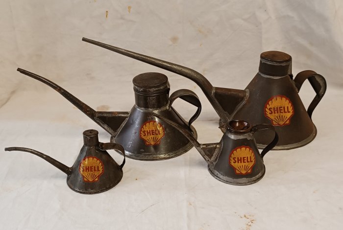 Bomba de gasolina (4) - Shell - Ancienne burette conique shell - 1950-1960
