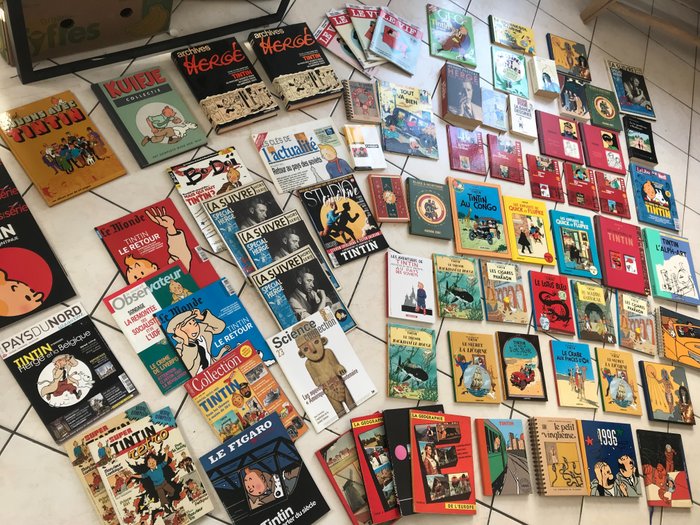 Tintin - 70 Álbuns/Revistas e obras diversas - Várias edições - 1978/2012
