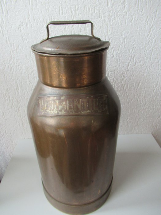 牛奶壺 - Antieke Franse melkkan - 銅, 鍍銅