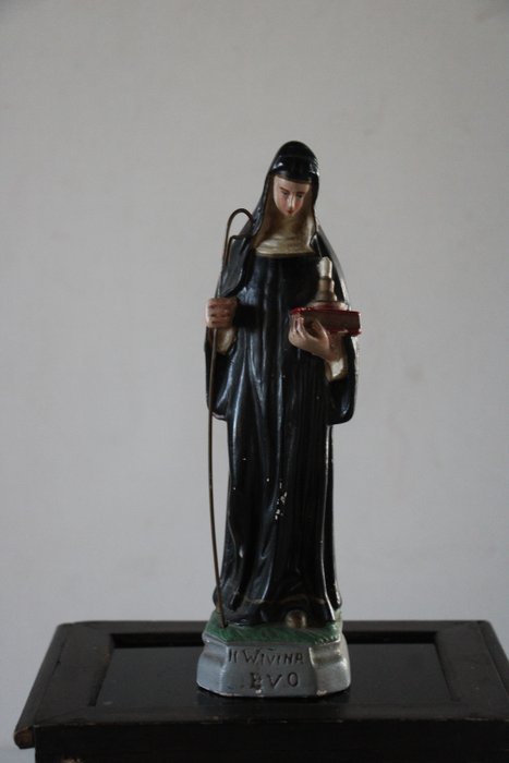 Statue, Heilige Wivinia van Bijgaarden,  Bid voor ons (BVO) - 21.5 cm - casting