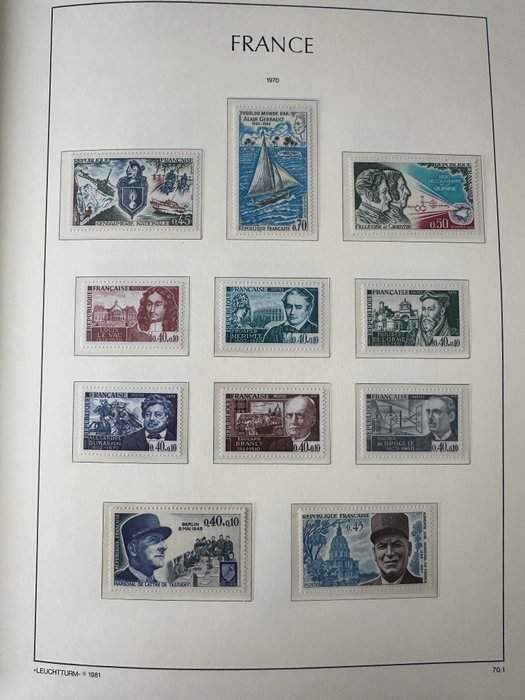 France  - Complete years "1970-1979" in NEW ** - TB
