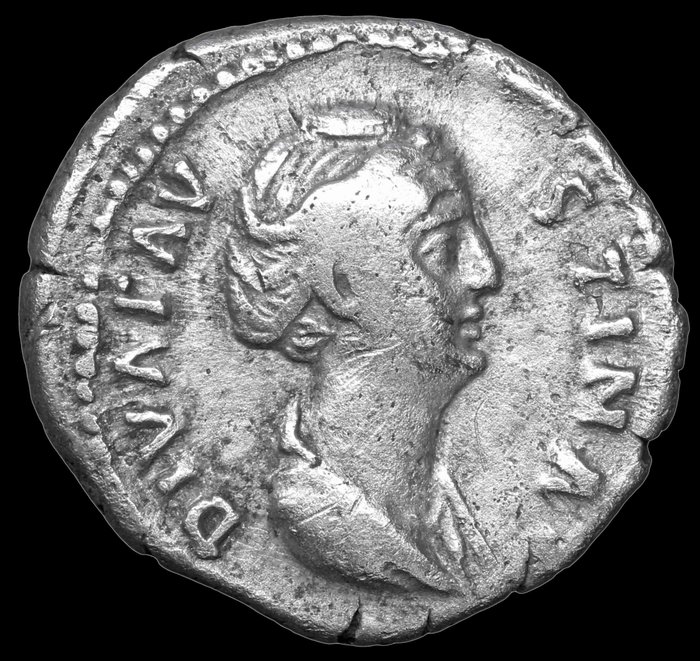 羅馬帝國. Faustina I († AD 140/1). Denarius AETERNITAS