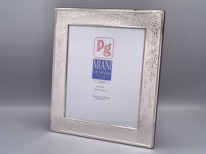 PG-MIANI Argenteria - 相框 (1) - 錘擊  - 銀, 925