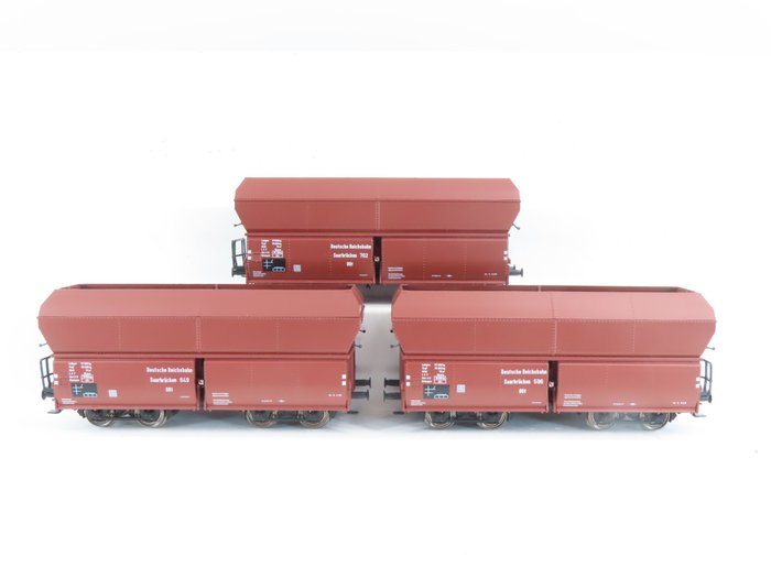 Brawa H0 - 47026 - Τρένο μοντελισμού μεταφοράς εμπορευμάτων (1) - Σετ 3 κάρβουνα βαγόνια OOt του - DRG