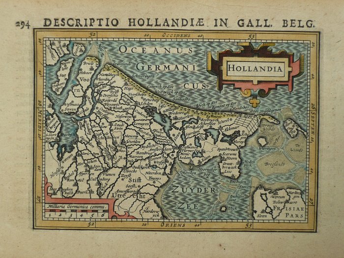 Ολλανδία, Χάρτης - Ολλανδία, Ουτρέχτη, Τέξελ; Petrus Bertius / Jodocus Hondius jr. - Hollandia - 1601-1620