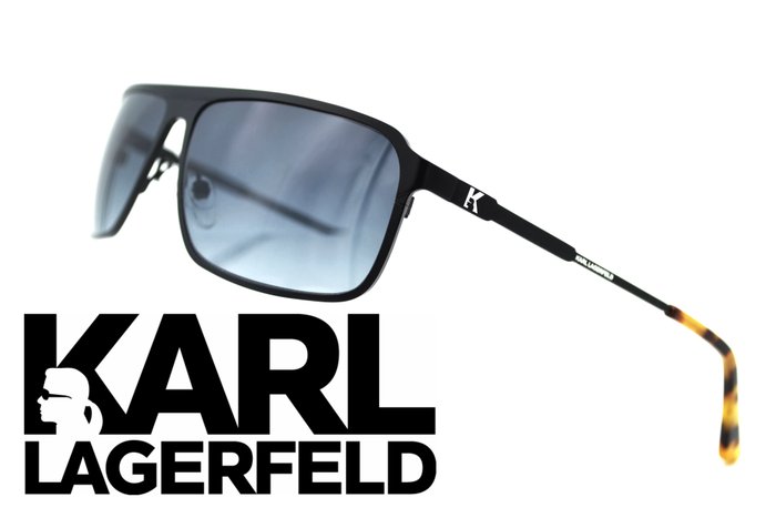 Karl Lagerfeld - KL330S 002  - No Reserve Price - Black Metal Rectangular Design  - *New* - Ochelari de soare
