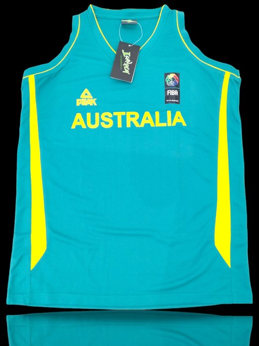 selección Australiana de Baloncesto - Die Basketball-Weltmeisterschaft bewahrt Etiketten aus dieser Zeit - 2014 - Basketballtrikot