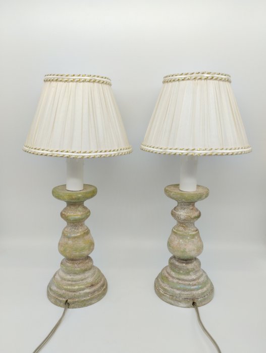 Lampe (2) - Bois, Textile