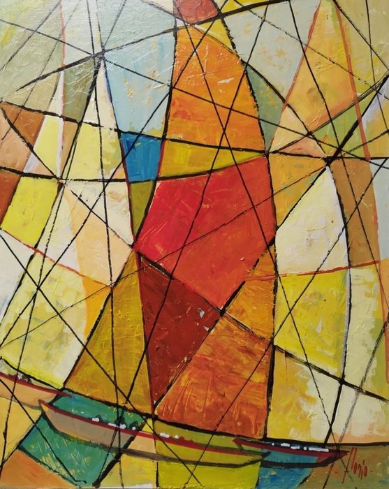 Luigi Florio (1958) - Mosaico in rosso