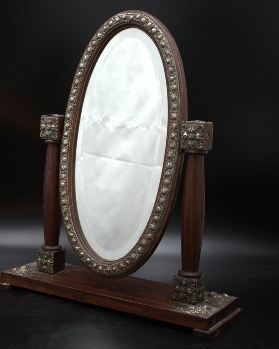 桌用镜子  - 蔷薇木, 银