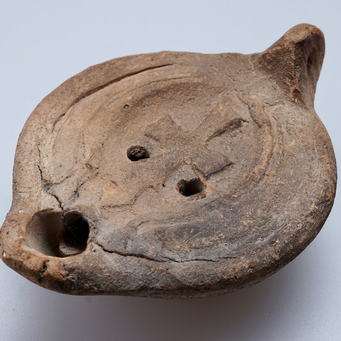 Epoca Romanilor Ceramică Lampă cu ulei roman FĂRĂ REZERVĂ  (Fără preț de rezervă)