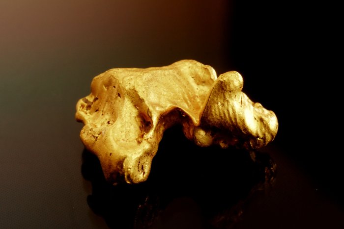 Gold Einheimisch, Nuggets aus Surinam oder Französisch-Guayana (Goldnugget)- 2.79 g - (1)