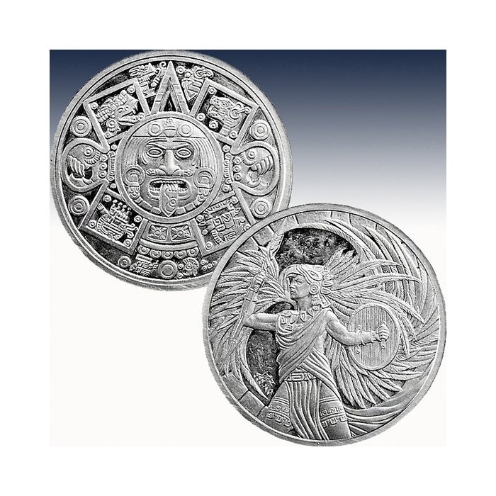 Mexico. 1 Once ND Aztec Eagle Warrior, 1 Oz (.999)  (No Reserve Price)