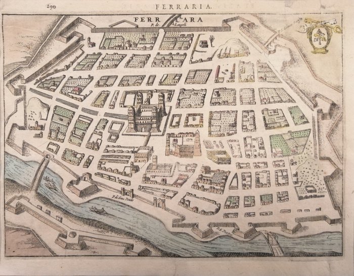 欧洲, 地图 - 意大利/艾米利亚-罗马涅; Jodocus Hondius - Ferrara - 1621-1650