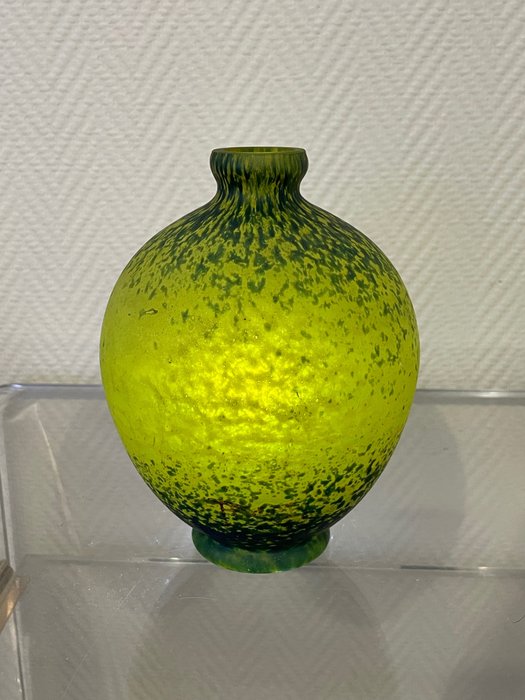 André Delatte - 花瓶 -  安德烈·德拉特·南希 Marmoreal 花瓶  - 熔融玻璃