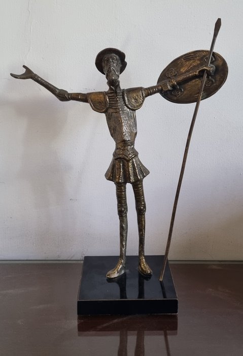 Figurine - Don Quichotte - métal bronzé