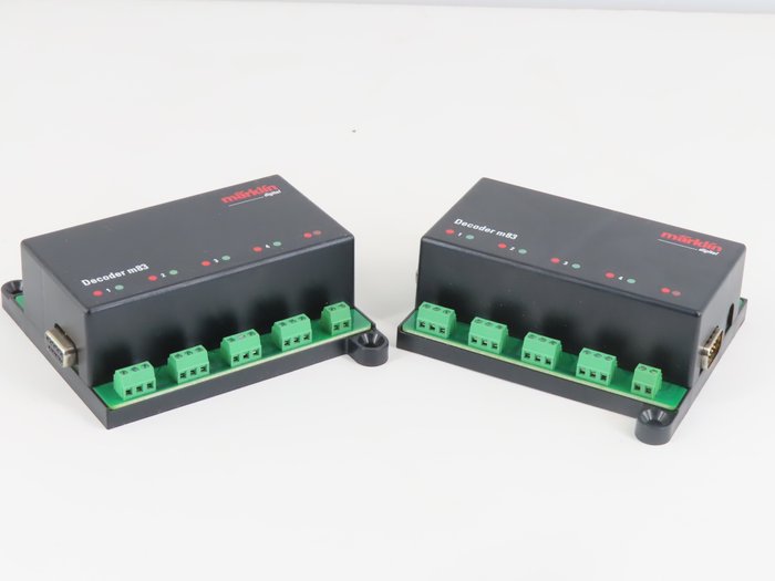 Märklin H0 - 60832 - Digital styreenhed (2) - 2x Modtager til koblingspunkter, signaler og frakoblingsskinner