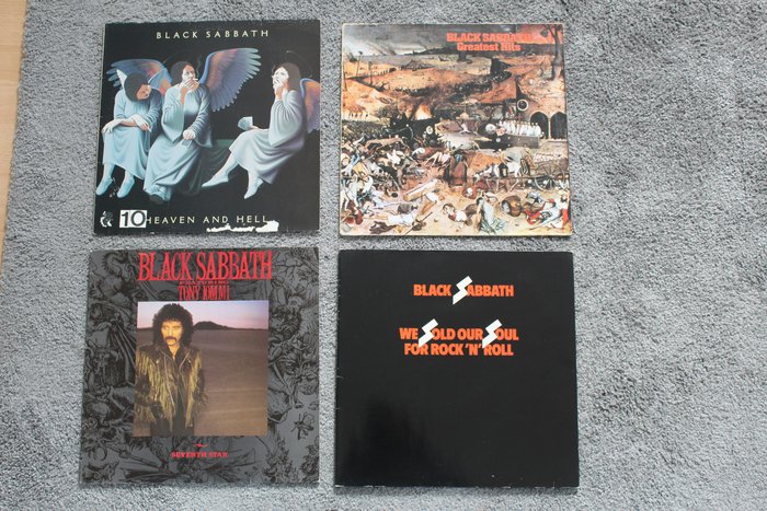 Black Sabbath - 4 Black Sabbath Records With 3  First Pressing - 多个标题 - 黑胶唱片 - 1977