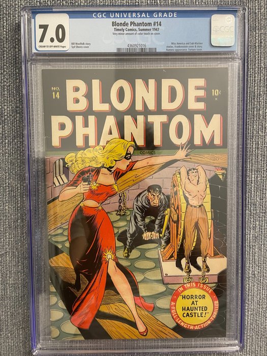 Blonde Phantom #14 - Rare Golden Age Comic - 1 Graded comic - 1947/1947 - CGC 7.5