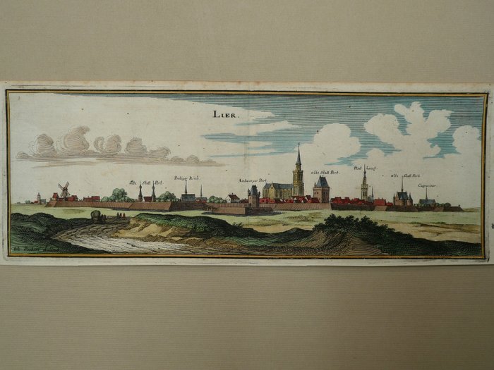Europa, Plan miasta - Belgia / Lier; M. Merian - Lier - 1659