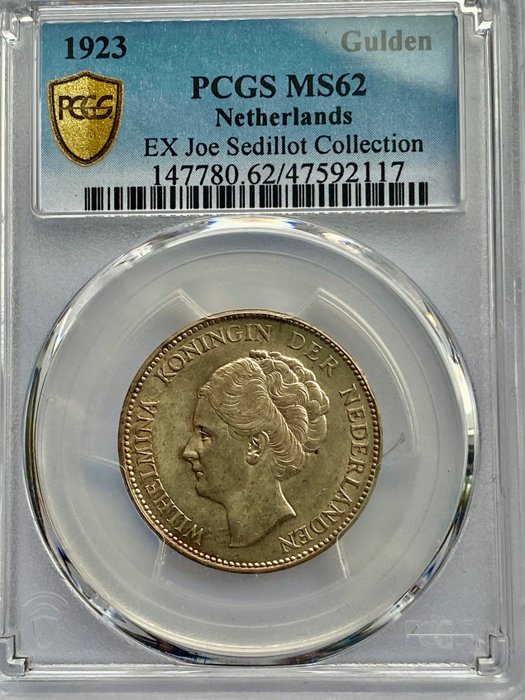 Netherlands. Wilhelmina (1890-1948). 1 Gulden 1923  (No Reserve Price)