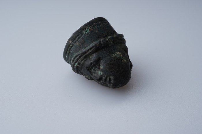 古罗马 黄铜色 罗马二面青铜头NO RESERVE - 2.5 cm  (没有保留价)