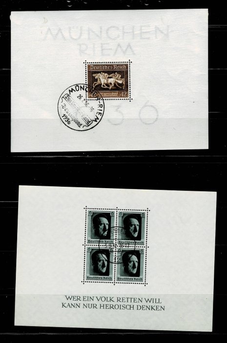 德意志帝國 1937/1942 - 信封上的塊和系列