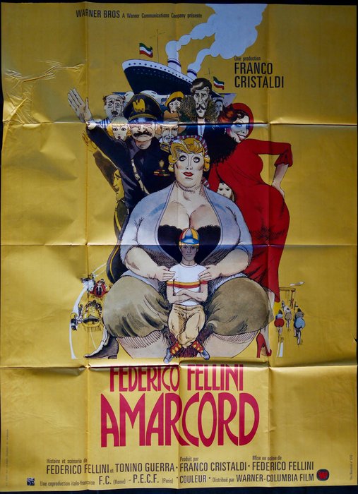 Giuliano Geleng - AMARCORD - Amarcord French grande poster 1974
