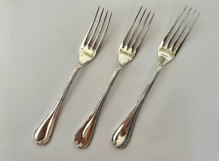 Christofle - 餐具套装 (3) - 鲁班斯克鲁瓦斯福克 - 镀银
