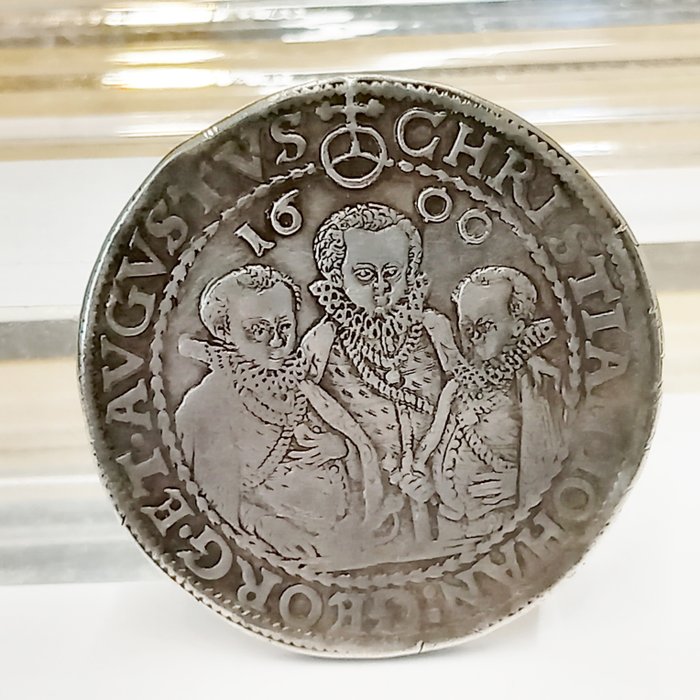 德國，薩克森. Christian II. und seine Brüder. 1 Thaler , 3 Brüder, 1600