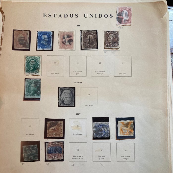 Stany Zjednoczone Ameryki 1861/1936 - Kolekcja antyków ze Stanów Zjednoczonych