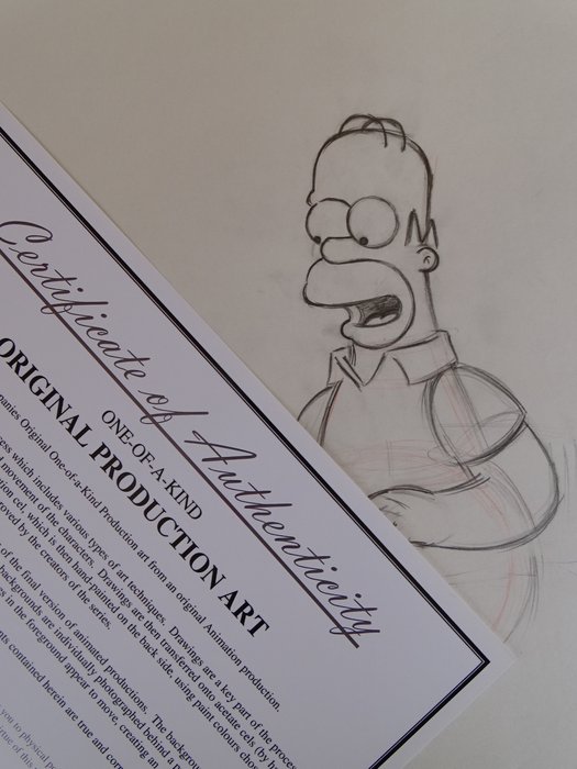 Matt Groening - 1 Original drawing - The Simpsons - Homer Simpson