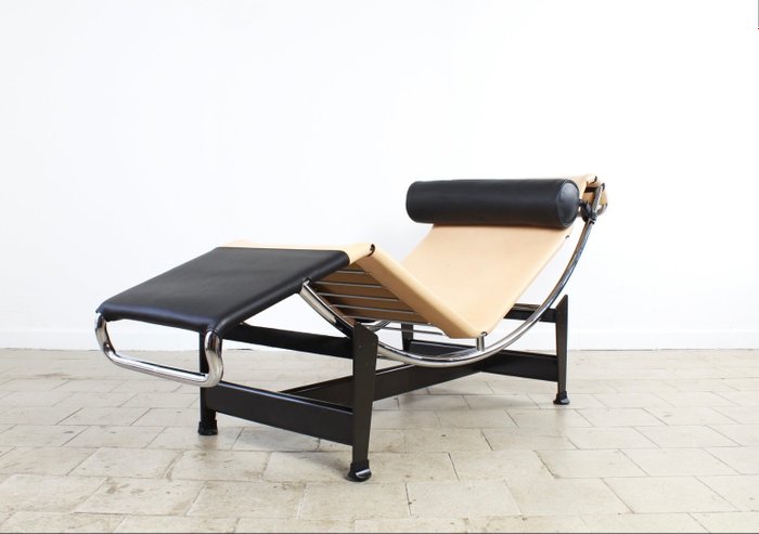 Cassina - Le Corbusier - Chaise longue (1) - LC4 Louis Vuitton-editie - leer staal