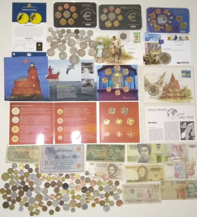 Świat. Oro argento, euro Prestige, banconote e monete nc  (Bez ceny minimalnej
)