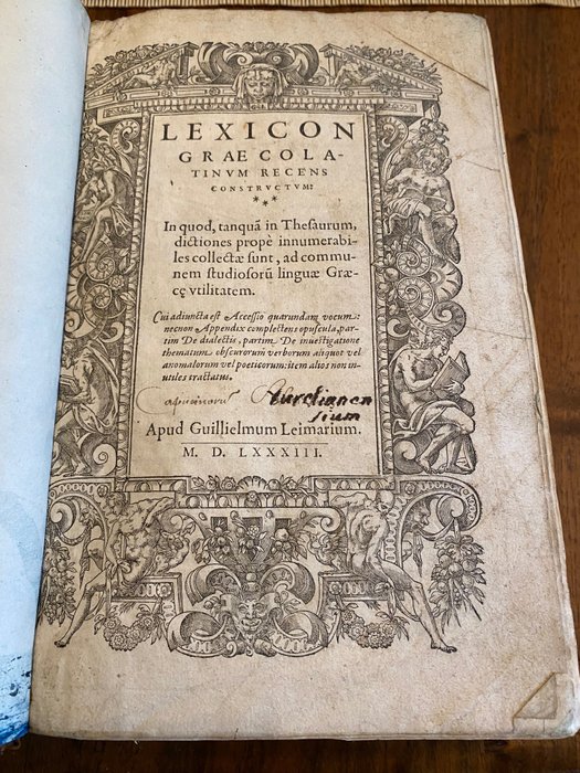 Scapula (Joannes). - Lexicon Graecolatinum recens constructum - 1583