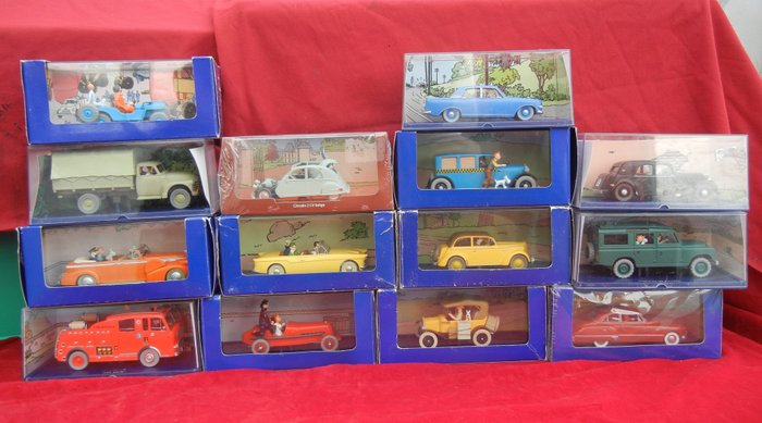 Tintin - 14 Toy - Ensemble de 14 voitures 1/43