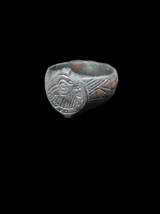 Spätrömisch / Frühbyzantinisch Silber, Seltsam Ring