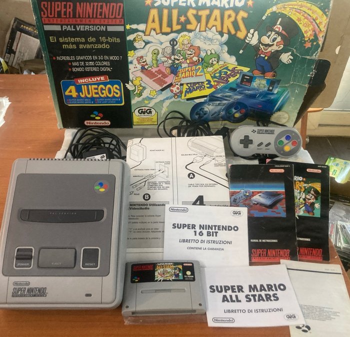 Nintendo - SNES Super Mario All Stars limited edition Gig - Videospielkonsole - In Originalverpackung