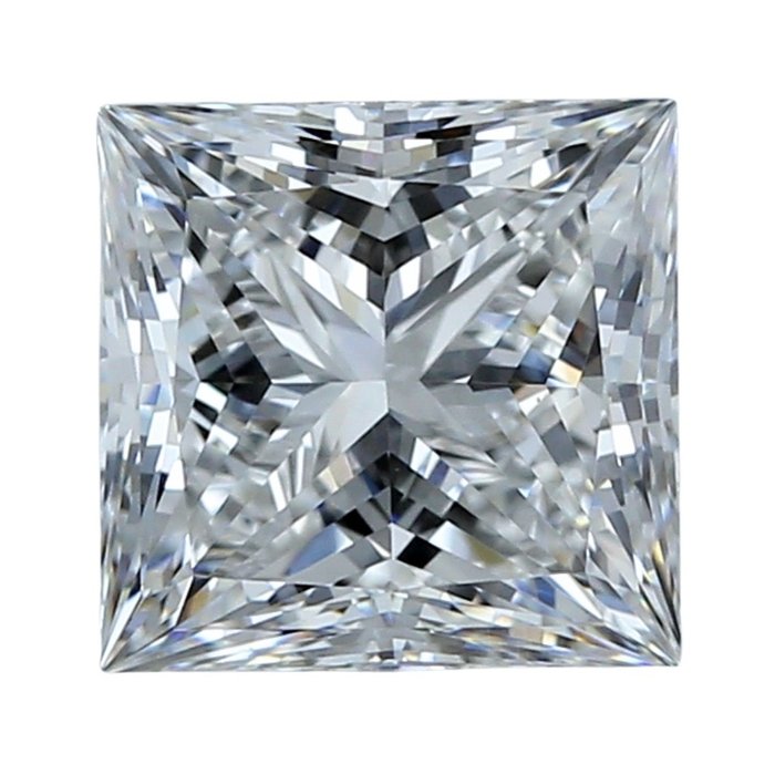 1 pcs 钻石 - 2.20 ct - 方形, 明亮型 - D (无色) - VS2 轻微内含二级