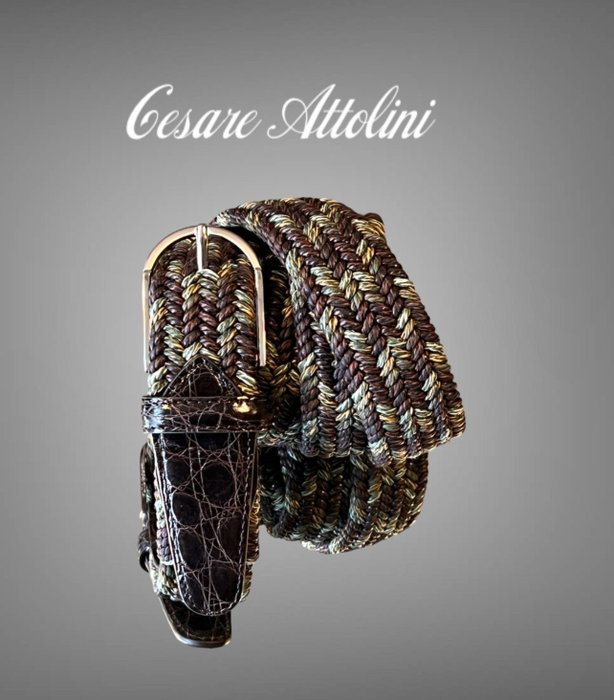 Attolini - Exclusive Cesare Attolini croco belt new 2024 - Bälte