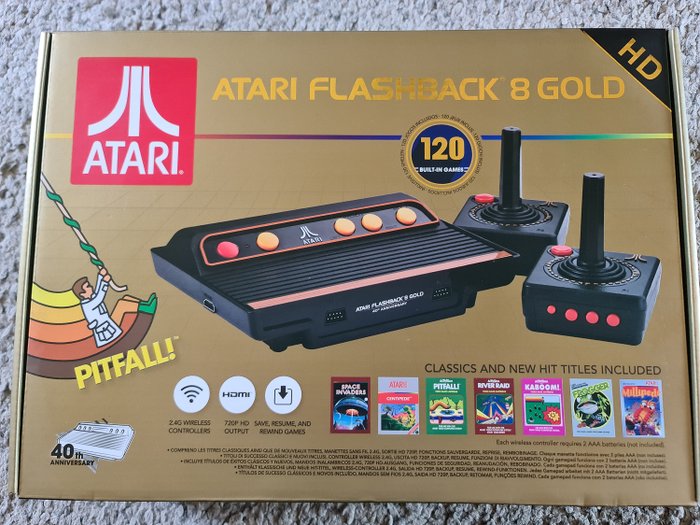 Atari - FlashBack 8 Gold 40th anniversary - Videospilkonsol - I original æske