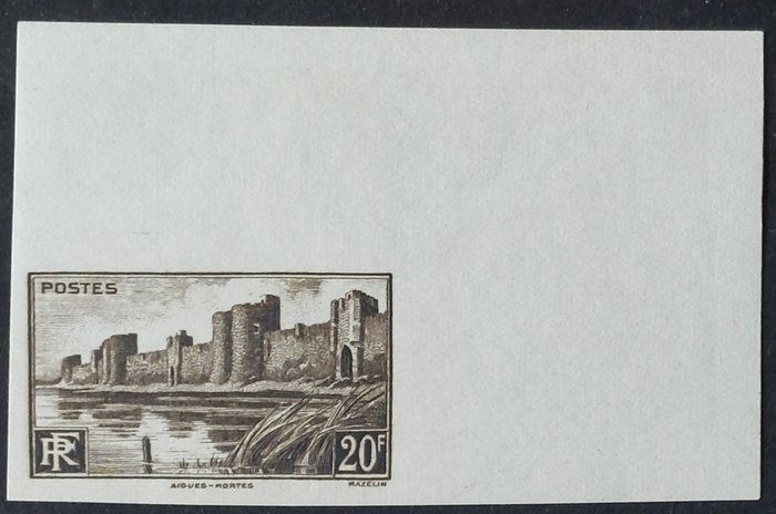 法国 1941 - 20 楼。死藻类，无孔邮票 - Yvert 501