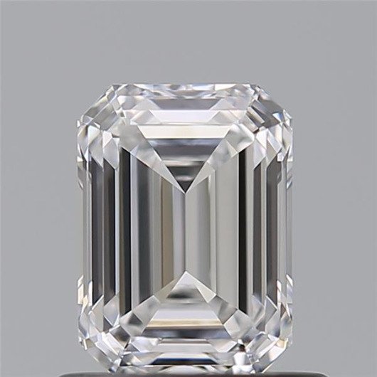 1 pcs Diamant - 0.51 ct - Smaragd - D (farveløs) - VVS2