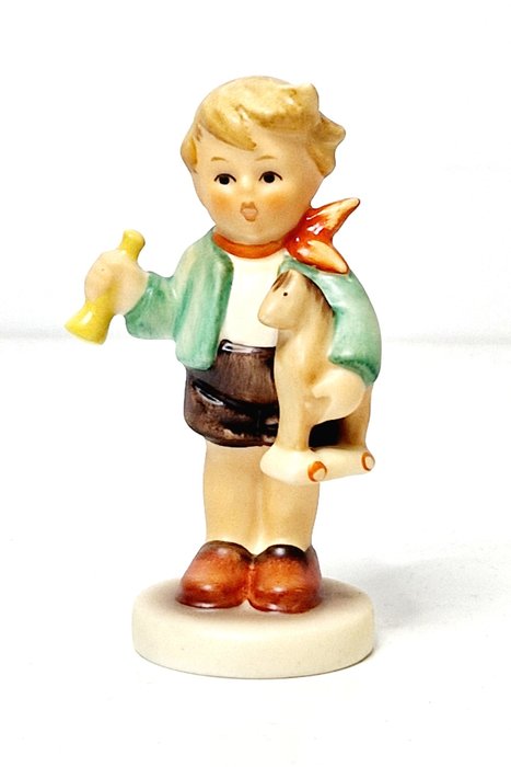 Goebel - M.I. Hummel - Figurita - 239/C Tmk7 - Junge mit Holzpferd -  (1) - Porcelana