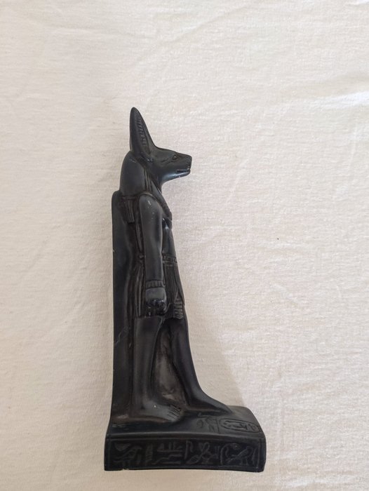 Oude Egyptische Anubis - Statuie, Oude Egyptische Anubis - 16.5 cm - Faianță