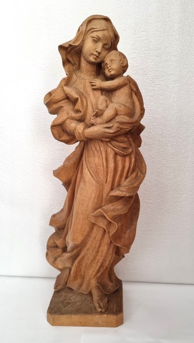 Madonna mit Jesuskind  ca. 50 cm. - Statuetta - Legno