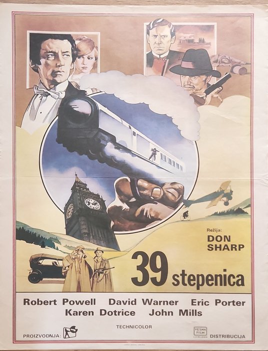  - 海報 The 39 Steps 1978 Robert Powell, David Warner original movie poster