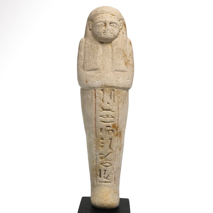 Antico Egitto Calcare Shabti iscritto per "Henut-Weret"